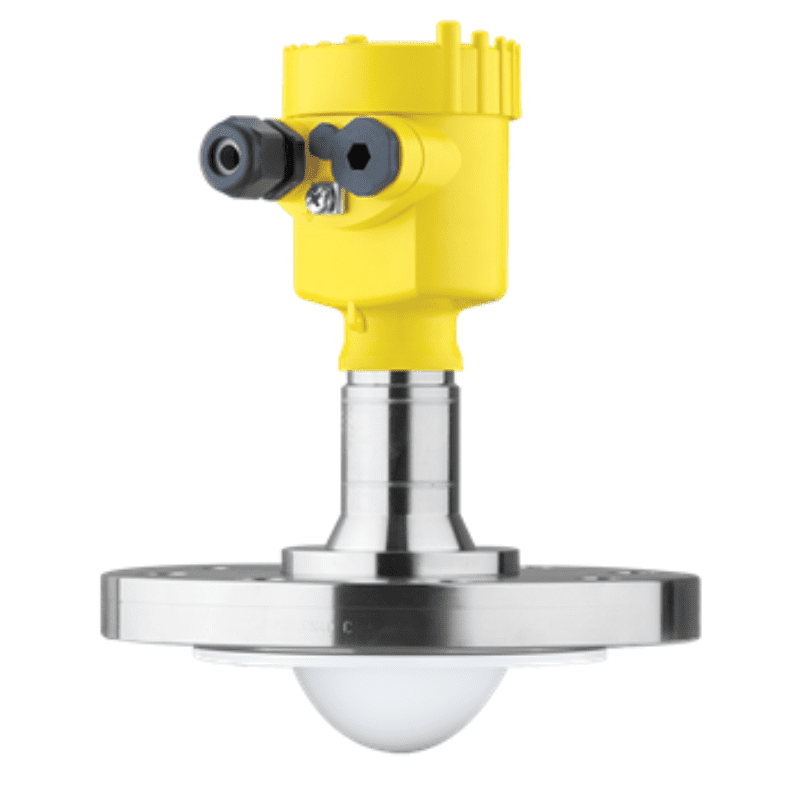 Radar sensor for continuous level measurement of liquids and bulk solids